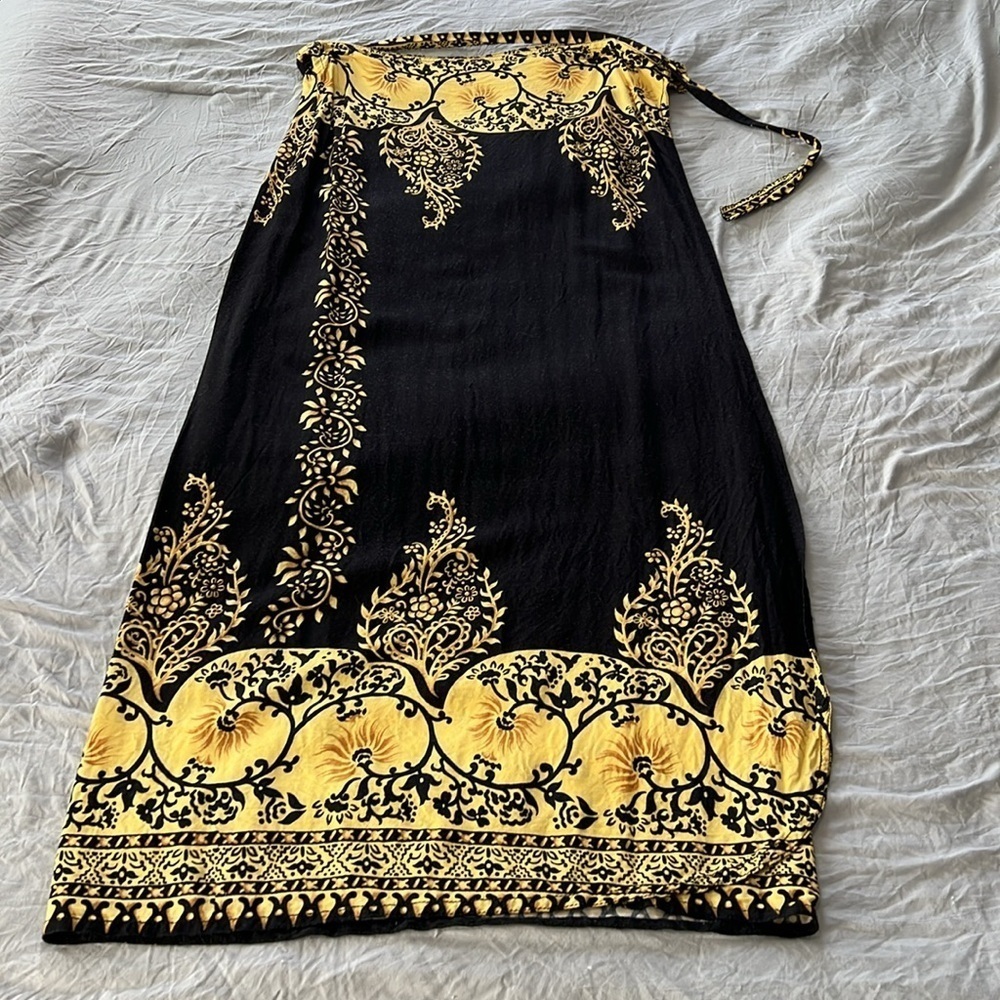 Vintage Two Piece Wrap Skirt & Top Set - Picture 2 of 5